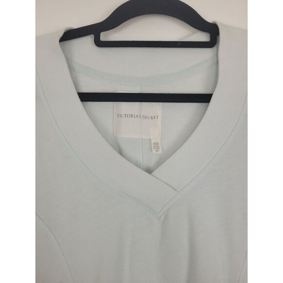Victoria Secret Tunic Sweater SP Womens Light Blue 1/2 Sleeve Collarless Top - Picture 6 of 8